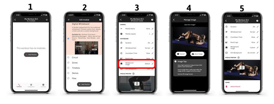 Uploading custom background images and photography in CloudFit